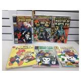6 vintage Comic Books, DC, Marvel, Dell, sleeved
