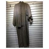 Vintage Japanese Kimono, gray striped