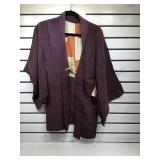 Vintage Japanese Haori or short jacket, purple w