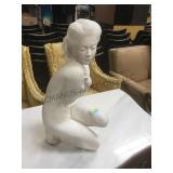 Nude statue of woman , composition , 19 in H.,