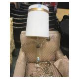 Wall lamp, vintage, crystal and brass, original