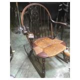 Vintage Windsor rocker, rush seat, nice