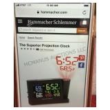 A pair of Hammacher Schlemmer Projection Clocks,