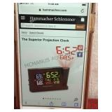 A pair of Hammacher Schlemmer Projection Clocks,