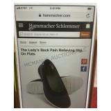 Ladies back pain relieving slip on shoes, size 9,