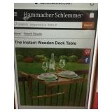 The Instant Wooden Deck Table, HAMMACHER