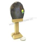 Geode slice on pedestal