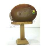 Geode slice on pedestal