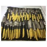 Approx  49 vintage stainless flatware w/ French