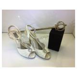 Touch ups rhinestone high heels sz 8m &