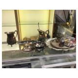 Lot of assorted silver plated serving pieces