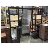 Large metal wardrobe organizer with cloth bins