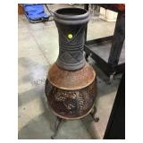 Metal outdoor fire pit approx. 3 feet tall local