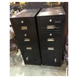 Pair of small metal filing cabinets local pickup