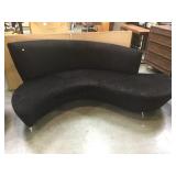 Sofa ,asymmetrical, chrome legs, modern design,