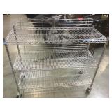 Chrome 3 tier rolling rack