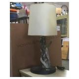 Vintage Driftwood lamp set, original shades,