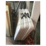3 Banquet tables, 4 ft. Folding plastic,