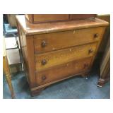 Empire period dresser, replaced top, ivory key
