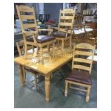 Dining room set, 5 chairs, table, gd condition,