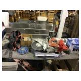 Table top lot of concrete tools incl. Husqvarna