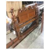 Antique rope bed , original rails, full size,