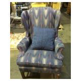 Flame stitch Stanton Cooper wing back arm chair