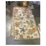 Pr hooked rugs, ,27 x 54, , birds on vines, local
