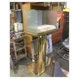 Brass glass plastic, display stand , approx, 5 ft