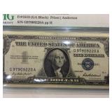 1957 $1 Silver Certificate PMG Fr 1619(GA BLOCK