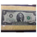 1976 $2 FRN W/case