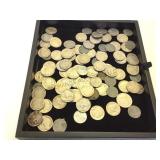 Coinage, mostly Buffalo nickels, Barbers, wheat