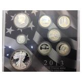 2013 US Mint L.E. Silver Proof Set, w/ case & coa