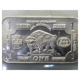 1 Troy Oz Silver Bullion bar