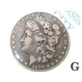 1890-CC MORGAN Silver Dollar