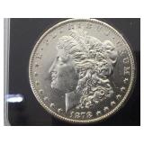 1878-S Uncirculated Morgan Silver Dollar,cased