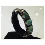 Sterling & turquoise Native Amer. Cuff bracelet