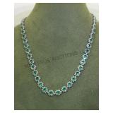 14k white gold cast & assembled emerald & diamond