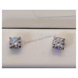 Clear gemstone post earrings