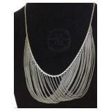 Sterling draped chain necklace