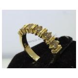 14 k ring w/ canary diamonds, size 6