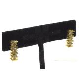 14 k gold & diamond earrings