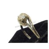 14 k gold ring w/clear gemstone, size 4