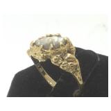 14k gold ring w/ fresh water pearl, size 5.5