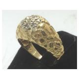 14k gold  & diamond ring, size 8.5