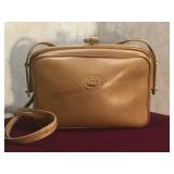 Gucci tan leather vintage frame case shoulder