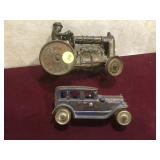 Arcade Fordson cast iron toy tractor and  vintage