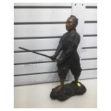 Antique Meiji period bronze , Japanese Samurai
