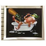 Signed & numbered Godard print on canvas (Bubbly