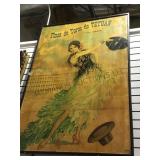 Vintage Bull Fight poster, mounted , framed,